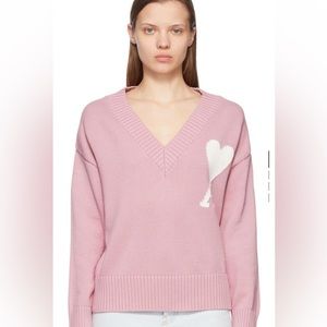 AMI ALEXANDRE MATTIUSSI pink Ami De Coeur Sweater